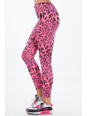 Jambiere sport cu imprimeu leopard roz H006 - Magazin online - Boutique